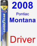 Driver Wiper Blade for 2008 Pontiac Montana - Hybrid