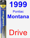 Driver Wiper Blade for 1999 Pontiac Montana - Hybrid