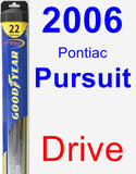 Driver Wiper Blade for 2006 Pontiac Pursuit - Hybrid