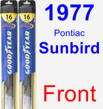 Front Wiper Blade Pack for 1977 Pontiac Sunbird - Hybrid