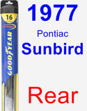 Rear Wiper Blade for 1977 Pontiac Sunbird - Hybrid