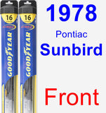 Front Wiper Blade Pack for 1978 Pontiac Sunbird - Hybrid