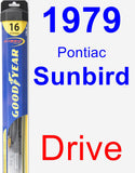 Driver Wiper Blade for 1979 Pontiac Sunbird - Hybrid