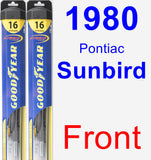 Front Wiper Blade Pack for 1980 Pontiac Sunbird - Hybrid