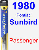 Passenger Wiper Blade for 1980 Pontiac Sunbird - Hybrid