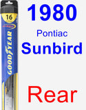 Rear Wiper Blade for 1980 Pontiac Sunbird - Hybrid