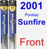 Front Wiper Blade Pack for 2001 Pontiac Sunfire - Hybrid