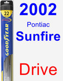 Driver Wiper Blade for 2002 Pontiac Sunfire - Hybrid