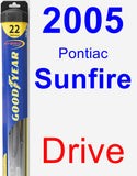 Driver Wiper Blade for 2005 Pontiac Sunfire - Hybrid