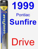 Driver Wiper Blade for 1999 Pontiac Sunfire - Hybrid