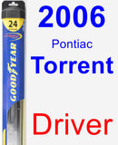 Driver Wiper Blade for 2006 Pontiac Torrent - Hybrid