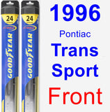 Front Wiper Blade Pack for 1996 Pontiac Trans Sport - Hybrid