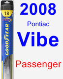 Passenger Wiper Blade for 2008 Pontiac Vibe - Hybrid