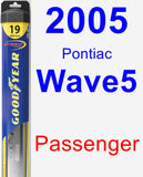 Passenger Wiper Blade for 2005 Pontiac Wave5 - Hybrid