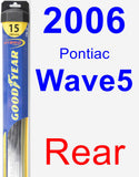 Rear Wiper Blade for 2006 Pontiac Wave5 - Hybrid