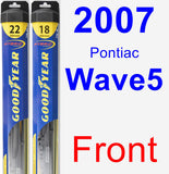 Front Wiper Blade Pack for 2007 Pontiac Wave5 - Hybrid