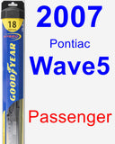 Passenger Wiper Blade for 2007 Pontiac Wave5 - Hybrid