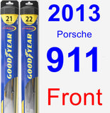 Front Wiper Blade Pack for 2013 Porsche 911 - Hybrid