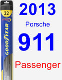 Passenger Wiper Blade for 2013 Porsche 911 - Hybrid