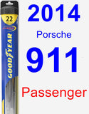 Passenger Wiper Blade for 2014 Porsche 911 - Hybrid