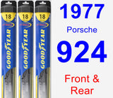 Front & Rear Wiper Blade Pack for 1977 Porsche 924 - Hybrid