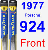 Front Wiper Blade Pack for 1977 Porsche 924 - Hybrid