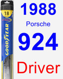 Driver Wiper Blade for 1988 Porsche 924 - Hybrid