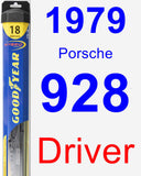 Driver Wiper Blade for 1979 Porsche 928 - Hybrid