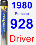 Driver Wiper Blade for 1980 Porsche 928 - Hybrid