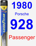 Passenger Wiper Blade for 1980 Porsche 928 - Hybrid