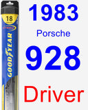 Driver Wiper Blade for 1983 Porsche 928 - Hybrid