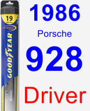 Driver Wiper Blade for 1986 Porsche 928 - Hybrid