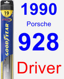 Driver Wiper Blade for 1990 Porsche 928 - Hybrid