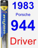 Driver Wiper Blade for 1983 Porsche 944 - Hybrid