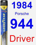 Driver Wiper Blade for 1984 Porsche 944 - Hybrid