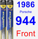 Front Wiper Blade Pack for 1986 Porsche 944 - Hybrid