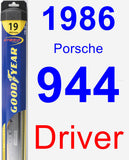 Driver Wiper Blade for 1986 Porsche 944 - Hybrid