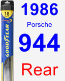 Rear Wiper Blade for 1986 Porsche 944 - Hybrid