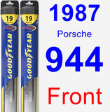 Front Wiper Blade Pack for 1987 Porsche 944 - Hybrid