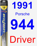 Driver Wiper Blade for 1991 Porsche 944 - Hybrid