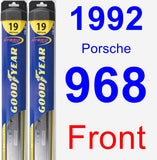 Front Wiper Blade Pack for 1992 Porsche 968 - Hybrid