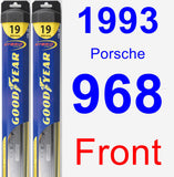 Front Wiper Blade Pack for 1993 Porsche 968 - Hybrid