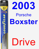 Driver Wiper Blade for 2003 Porsche Boxster - Hybrid