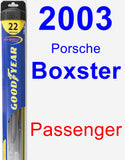 Passenger Wiper Blade for 2003 Porsche Boxster - Hybrid