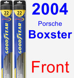 Front Wiper Blade Pack for 2004 Porsche Boxster - Hybrid