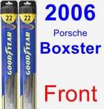 Front Wiper Blade Pack for 2006 Porsche Boxster - Hybrid