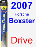 Driver Wiper Blade for 2007 Porsche Boxster - Hybrid