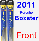 Front Wiper Blade Pack for 2011 Porsche Boxster - Hybrid