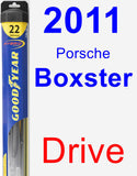 Driver Wiper Blade for 2011 Porsche Boxster - Hybrid