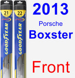 Front Wiper Blade Pack for 2013 Porsche Boxster - Hybrid